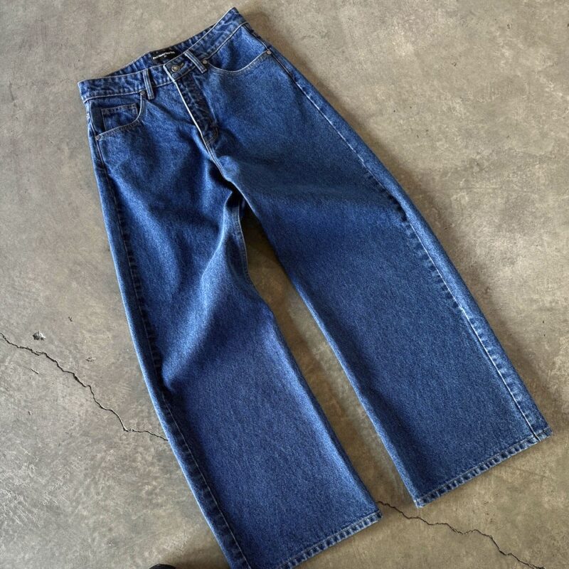 Premium Dark Indigo Baggy Jeans – Men – Sin Clothing