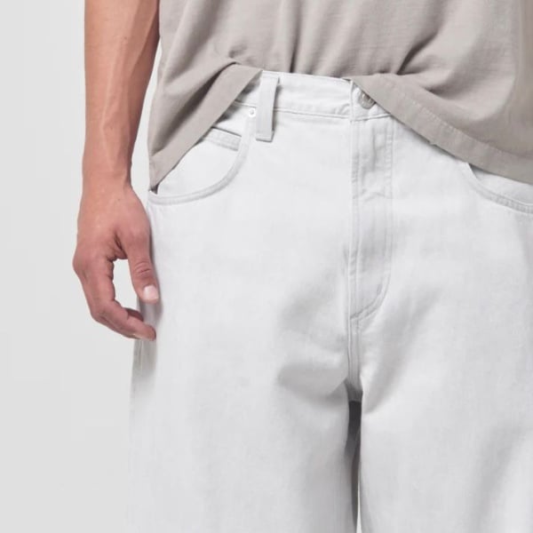 Pasadena Dad Jeans | Baggy, White, Unisex