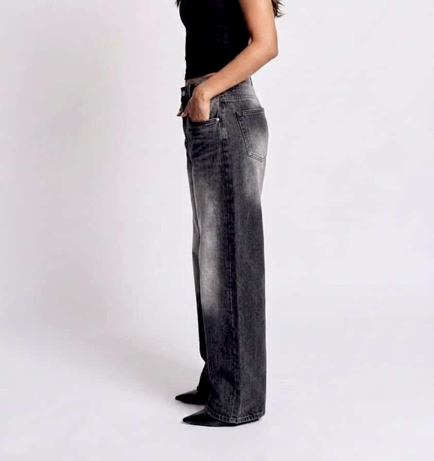 Faded Black Jeans | Baggy | Women - Image 2