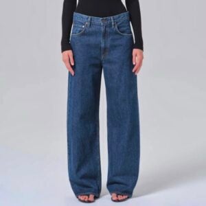 Premium Dark Indigo Baggy Jeans - Woman