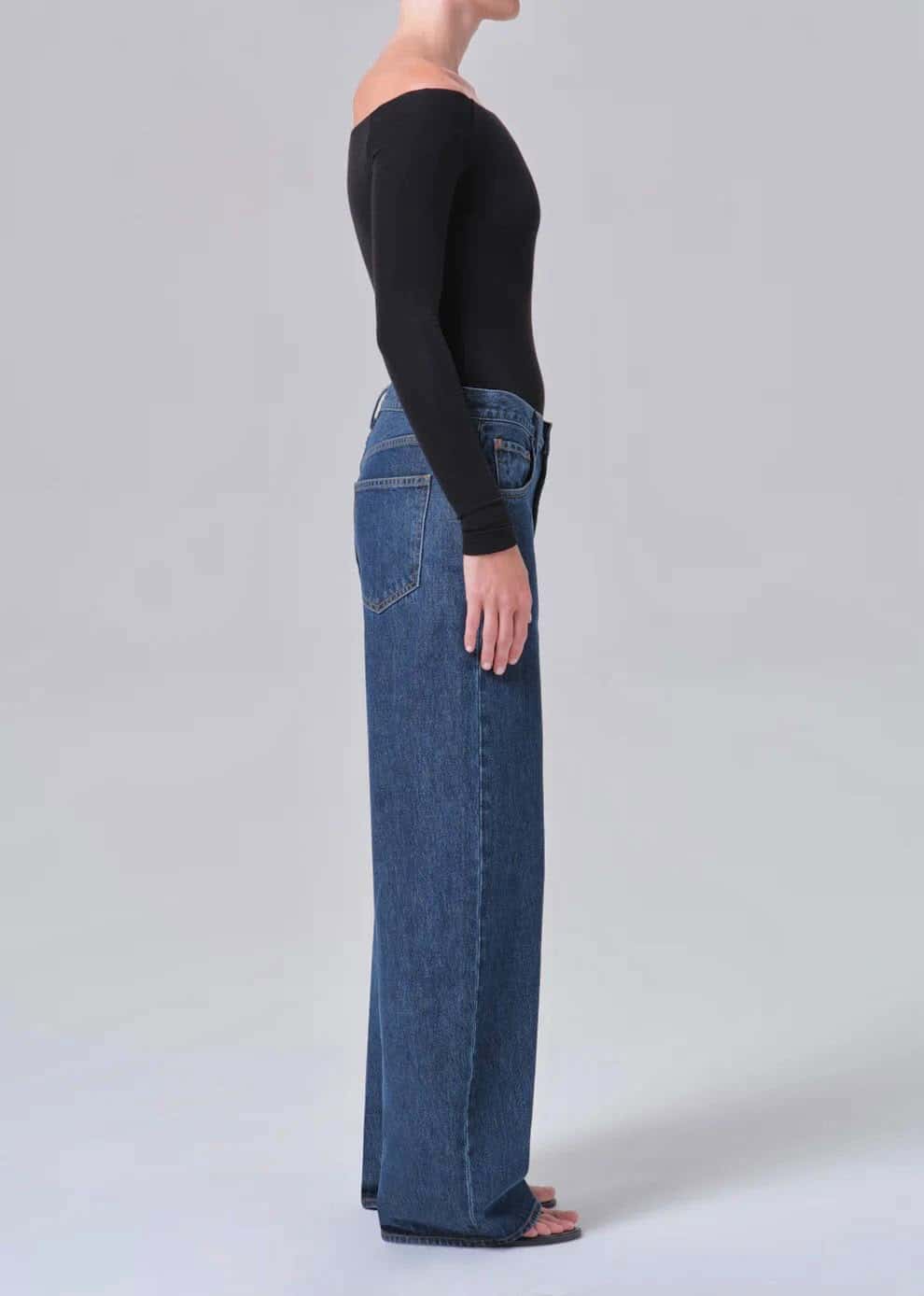 Premium Dark Indigo Baggy Jeans - Woman - Image 2