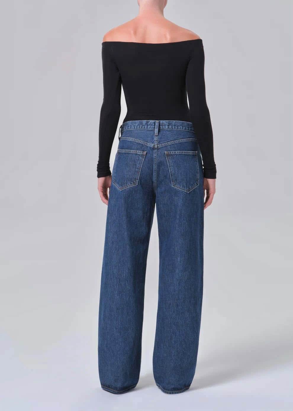 Premium Dark Indigo Baggy Jeans - Woman - Image 3