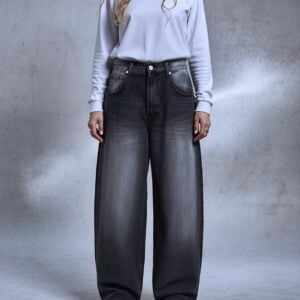 Faded Black Jeans | Baggy | Women
